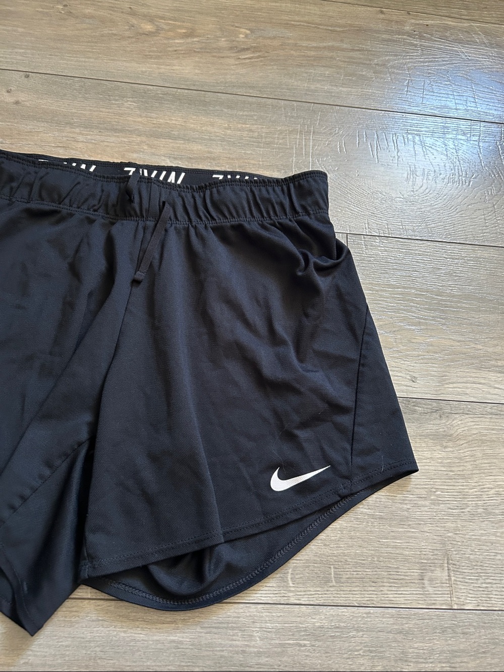 Nike Women's Black Athletic Shorts with Swoosh in EUC - Picture 5 of 14